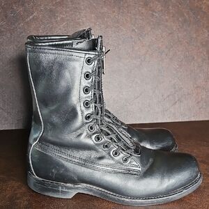 Vintage 1996 Biltrite Flight Aviator Combat Zip Lace Up Boots Size 10D